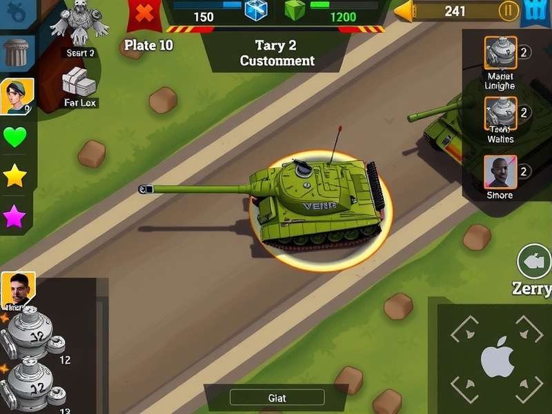 Tank Clash Heroes tank customization interface